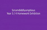 Scrumdiddlyumptious Year 3 / 4 Homework Exhibition · Year 3 / 4 Homework Exhibition . Fnx . Chocolate; From bean to bar Cacao pods Moulding and cooling Roasting Tempering Cracking