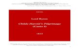 Childe Harold’s Pilgrimage (Canto I) · 2018. 12. 12. · Lord Byron, “Childe Harold‟s Pilgrimage (Canto I)” [Entre 1809 y 1812] 9 And when you fail my sight, Welcome, ye