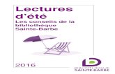 Lectures d'été - Sainte-Barbe Library · 2016. 7. 8. · Lectures d'été - 8 - EN LITTÉRATURE FRANÇAISE Coup de projecteur sur la littérature francophone caribéenne BERNABE