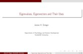 Eigenvalues, Eigenvectors and Their Uses Notes... · 2014. 1. 22. · Eigenvalues, Eigenvectors and Their Uses 1 Introduction 2 De ning Eigenvalues and Eigenvectors 3 Key Properties