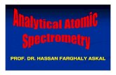 PROF. DR. HASSAN FARGHALY ASKALPROF. DR ......analytical atomic spectrometry The hollowThe hollowThe hollow-cathode lamp-cathode lamp A premixed (or laminar) flame A premixed (or laminar)