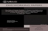 DHS WORKING PAPERSDHS Working Paper No. 160 The Role of Health Facilities in Supporting Adherence to Iron-Folic Acid Supplementation during Pregnancy: A Case Study using DHS and SPA