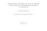 Thermal Analysis for a High Precision Pointing Helios CubeSat · 2020. 8. 13. · 4.0 Transient Thermal Analysis for Helios CubeSat ... s = Area of solar cell surface a = Semi-major