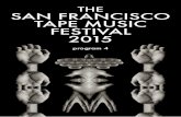 THE SAN FRANCISCO TAPE MUSIC FESTIVAL 2015sfsound.org/tape/programs/Tape Fest 2015 Program SUNDAY.pdf · 2015. 1. 13. · opus De Natura Sonorum. This hour-long work for tape explores