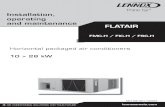 Installation, operating and maintenance FLATAIR...160 4760 Installation manual /FLATAIR - MIL115E-1011 / 10-2012 1.- GENERAL CHARACTERISTICS 1.4.- FAN PERFORMANCES Airﬂ ow (m3/h)