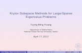 Krylov Subspace Methods for Large/Sparse Eigenvalue Problems …math.ntnu.edu.tw/~min/matrix_computation/Lanczos.pdf · 2012. 4. 17. · 0 Outline 1 Lanczos decomposition Householder