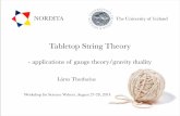 Tabletop String Theory - Agenda (Indico) › event › 4192 › attachments › 2756 › 3086 › tabl… · Quantum field theory (QFT) is an extraordinarily successful framework