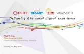 PLDT, Inc. - First Pacific · 2018. 5. 4. · PLDT Group: Our Digital Roadmap PLDT’s Digital Pivot is a 3-year journey starting 2016 Organization and processes being oriented digitally
