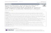 Pharmacokinetics and pharmacodynamic effect of crenezumab ...€¦ · The target-mediated drug disposition (TMDD) model described the observed plasma concentration–time profiles