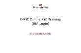 E-KYC Online KYC Training (RM Login)Now you appear to the “DEMAT” details page as shown below . Select Whether You Want A Demat Account Or Not. If YES, Then Select Depository Name,