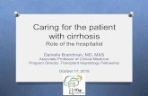 Caring for the patient with cirrhosis - Management of the ......O 55F with NASH cirrhosis presents to the emergency department with complaints of abdominal pain and distension O US: