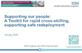 Supporting our people: A Toolkit for rapid cross-skilling ......Consider mapping to: • RSC passport • NRSS passport • FICM passport Generic Resources for all staff • LTLC Skills