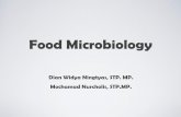 Food Microbiology · 2014. 3. 9. · Factors Influencing Growth of Microorganisms in Food •Understanding factors that influence microbial growth essential to maintaining food quality
