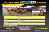 Kubota U17 3 - NZAM Machinery · 2017. 5. 14. · Kubota U17-3 TECHNICAL SPECIFICATIONS Year 2015 Hour meter reading 675hrs Serial number 23201 Weight 1700kg Tracks Rubber, expandable