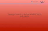 CareStart COVID-19 ANTIGEN RAPID TESTS EUA Granted · 2020. 11. 16. · Diphenhydramine HCl ‣ Ephedrine HCl ‣ Flunisolide ‣ Fluticasone ‣ Guaiacol Glyceryl Ether ‣ Histamine