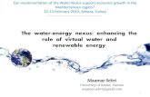 The water-energy nexus: enhancing the role of virtual water …...The water-energy nexus: enhancing the role of virtual water and renewable energy Can implementation of the Water Nexus