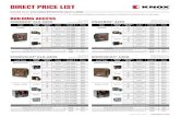 DIRECT PRICE LIST · 2021. 1. 5. · DIRECT PRICE LIST Pricing and availability subject to change without notice. For estimating shipping & handling, see ground shipping & handling