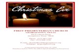 FIRST PRESBYTERIAN CHURCH 2020. 12. 12.آ  FIRST PRESBYTERIAN CHURCH GEORGETOWN, TEXAS 703 S. Church