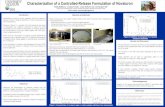 Characterization of a Controlled-Release Formulation of Novaluron · 2018. 1. 29. · Characterization of a Controlled-Release Formulation of Novaluron Paddy McManus1, Lindsay Furtado1,