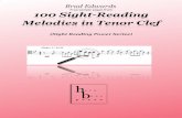 Free sample pages from: 100 Sight-Reading Melodies in Tenor Clef · 2020. 9. 9. · Tips for Sight-Reading Keep Steady Time Of course you want to play the right notes and rhythms