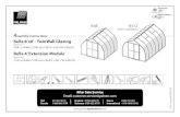 Assembly 8'x8'- TwinWall Glazing · 2020. 12. 1. · Assembly Instructions Bella 8'x8'- TwinWall Glazing Approx. Dim. 244L x 244W x 219H cm / 96.1L"x 96.1W"x 86.2H" Bella 4' Extension