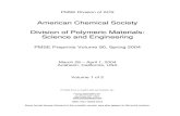 American Chemical Society Division of Polymeric Materials: Science and Engineeringtoc.proceedings.com/02400webtoc.pdf · 2012. 5. 17. · PMSE Division of ACS American Chemical Society