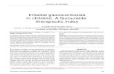 Inhaled glucocorticoids in children: A favourable therapeutic index · 2019. 8. 1. · Inhaled glucocorticoids in children: A favourable therapeutic index F Estelle R Simons MD FRCPC