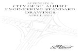 APPENDIX A CITY OF ST. ALBERT ENGINEERING STANDARD … · 2020. 2. 14. · Municipal Engineering Standards Drawing Index STANDARD DRAWINGS Drawing No. Drawing Name Revision (M/D/Y)