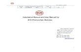 Installation Manual and User Manual for BYD Photovoltaic Modules · 2020. 9. 28. · BYD COMPANY LIMITED Document Installation Manual and User Manual for BYD Project No. \ Code 2M