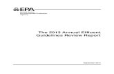 2013 Annual Effluent Guidelines Review Report · 2015. 6. 22. · The 2013 Annual Effluent Guidelines Review Report September 2014 Z United States Environmental Protection Agency