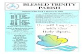 BLESSED TRINITY PARISH...2021/01/10  · Blessed Trinity Parish Page Five RCIA CLASSES RCIA classes will resume this week. The Rite of Christian Initiation of Adults is a process that
