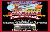 Texas Style Dining - Sticky Lips Pit BBQ...Sticky Lips Chili Home-Cut Fries BBQ Beans Macaroni Salad Sweet Potato Fries 16 Famous Homemade Sides Extra Corn Bread $2.00 Add One Side
