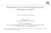 Breakdown of covered interest parity: Mystery or myth? · 2017. 9. 6. · Interest rate swap valuation involves one risk-free rate curve for discounting and another risk-embedded