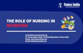 The role of nursing in nutrition