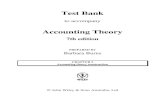 Test Bank Accounting Theory · accounting theory, useful to users of financial statements? Feedback: A, B, and C are examples of research questions covered by positive accounting