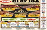 CLAY IGA - Grocery Website · 2017. 8. 18. · 8.7-Oz. Apple Jacks, Froot Loops, 10.5-Oz. Frosted Flakes Or 9-Oz. Rice Krispies Kellogg’s Cereal 4.98 6-Big Or 8-Reg. Print Rolls