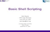 Basic Shell Scripting - Louisiana State UniversityBasic Shell Scripting An application running on top of the kernel and provides a command line interface to the system Process user’s