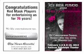 Red Mask Players | Community Theater in Danville, Illinois since …redmaskplayers.com/wp-content/uploads/2017/10/ToKillA... · 2017. 11. 13. · piano teacher, for the encouragement
