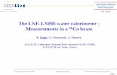 The LNE-LNHB water calorimeter : Measurements in a Co beam · 2015. 3. 18. · ) 4204.8 0.1 Thermal conduction correction factor k. c * 0.1 Radiation field perturbation correction