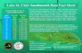 Lake St. Clair Smallmouth Bass Fact Sheetsheet provides a quick reference to estimate the weight and age of Smallmouth Bass from Lake St. Clair based on data collected from 1,305 Smallmouth