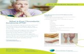What is Post Thrombotic Syndrome (PTS)thrombosisbc.ca/images/info_syndrome.pdf · 2019. 3. 15. · compression stockings. • Stockings might also help prevent the symptoms from getting