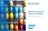 Introduction to Rizing and SAP EHS...• SAP Promotion Management for Retail (PMR) • SAP Qualtrics • SAP Real Estate Management • SAP S/4HANA • SAP S/4HANA and SAP ERP Plant