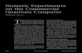 Numeric Experiments on the Commercial Quantum Computer · 2013. 11. 5. · Numeric results showed that the probability of ﬁnding an optimal solution increases as the quan-tum annealing