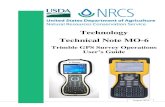 Technology Technical Note MO-6 - USDA...User’s Guide i August 2015 Technology Technical Note MO-6 Trimble GPS Survey Operations User’s Guide August 1, 2015 Prepared by: Unites