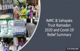 IMRC & Sahayata Trust Ramadan 2020 and Covid-19 Relief …...IMRC & Sahayata Trust Ramadan 2020 and Covid-19 Relief Summary As of 10 May 2020. Ramadan 2020. Relief Summary. 17,000.
