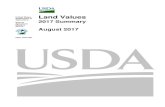 United States Land Values Department of Agriculture · 2017. 8. 3. · 4 Land Values 2017 Summary (August 2017) USDA, National Agricultural Statistics Service Agricultural Land Values