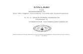 SYLLABI - SVJC · 2017. 3. 6. · SYLLABI FOR STANDARDS XI (For the Higher Secondary Certificate Examination) (To be implemented in Standards XI for the Academic-year 2016-2017 )