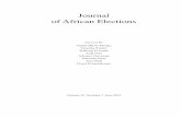 Journal of African Elections - EISA · 2014. 2. 19. · Roger Southall, Department of Sociology, University of the Witwatersrand, Johannesburg The Journal of African Elections is