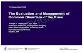 11 December 2019 The Evaluation and Management of Common Disorders … · 2020. 1. 3. · 11 December 2019 The Evaluation and Management of Common Disorders of the Knee Joseph P.