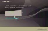 LCD Monitor User Manual...2019/06/14  · 3 Installation Do not place the monitor on an unstable cart, stand, tripod, bracket, or table. If the monitor falls, it can injure a person